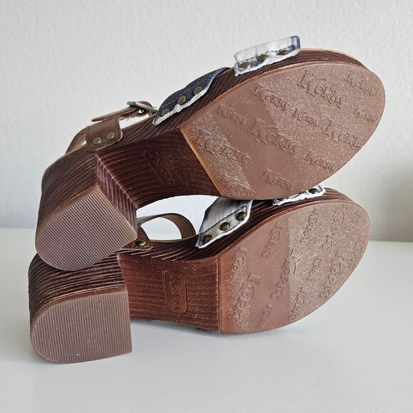 Korks | Natalia Knot Tie Dye Block Sandal Heels, Womens 7 - Picture 9 of 10